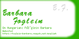 barbara foglein business card